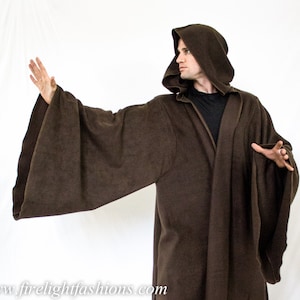 Star Wars Cosplay Jedi Cloak Jedi Snuggie Sith Lord Cape Starwars Comicon Apparel Fleece Coat W Bell Sleeves Hood Vadar Etsy