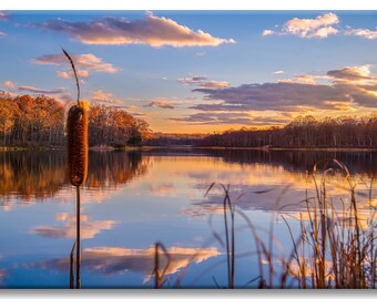 Sunset over the Lake,  Photography Digital Download