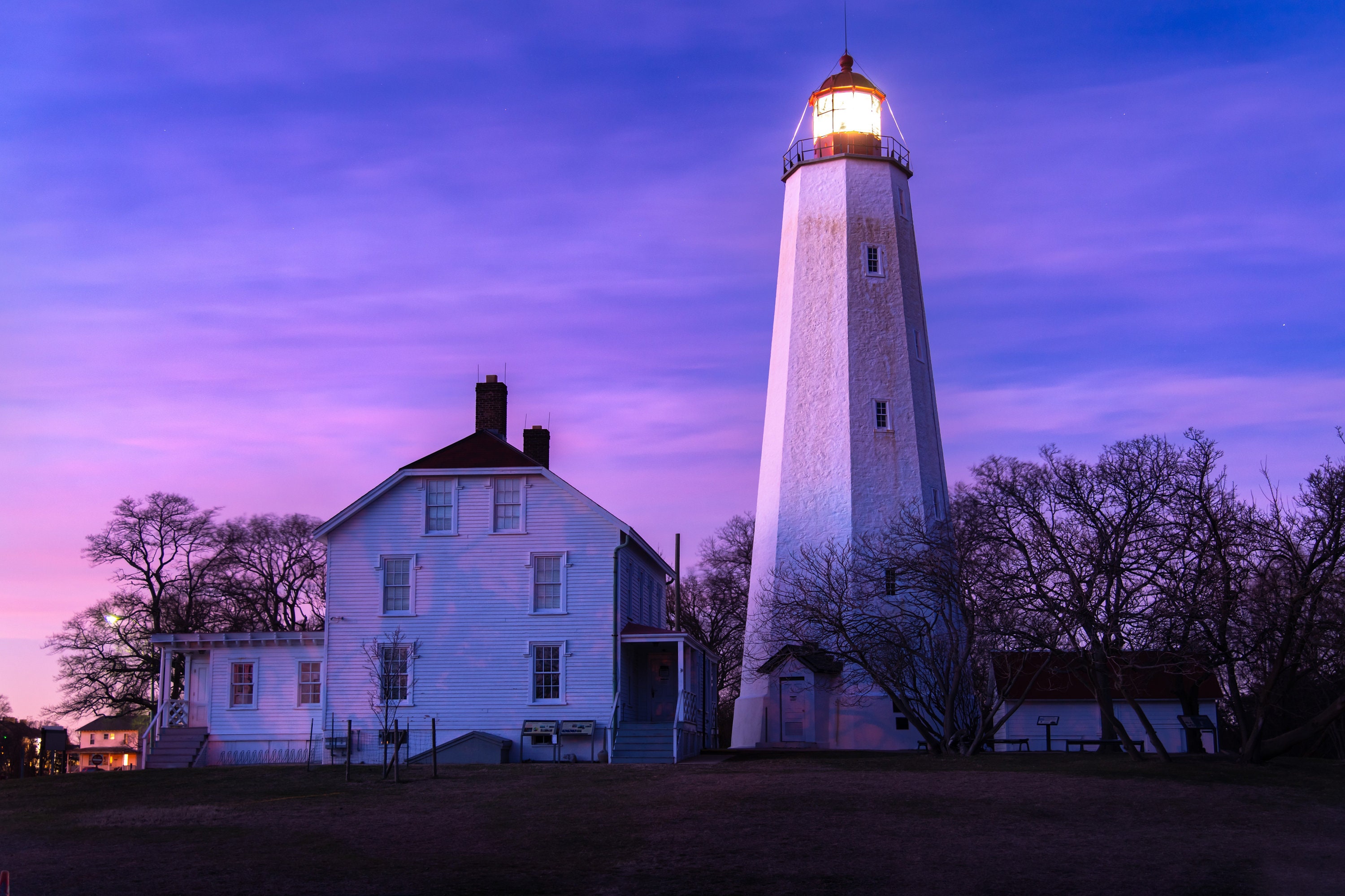 Lighthouse at Sandy Hook at Sunset Fort Hancock NJ Etsy