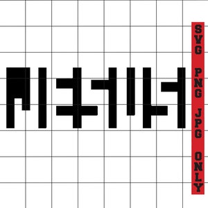 May include: Black and white graphic design of the word "Faith" in a blocky font.