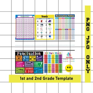 First and Second Grade Learning Pillow PNG, Kids Learning Pillow PNG, Learning Pillow png,  Learning Pillow Template Download
