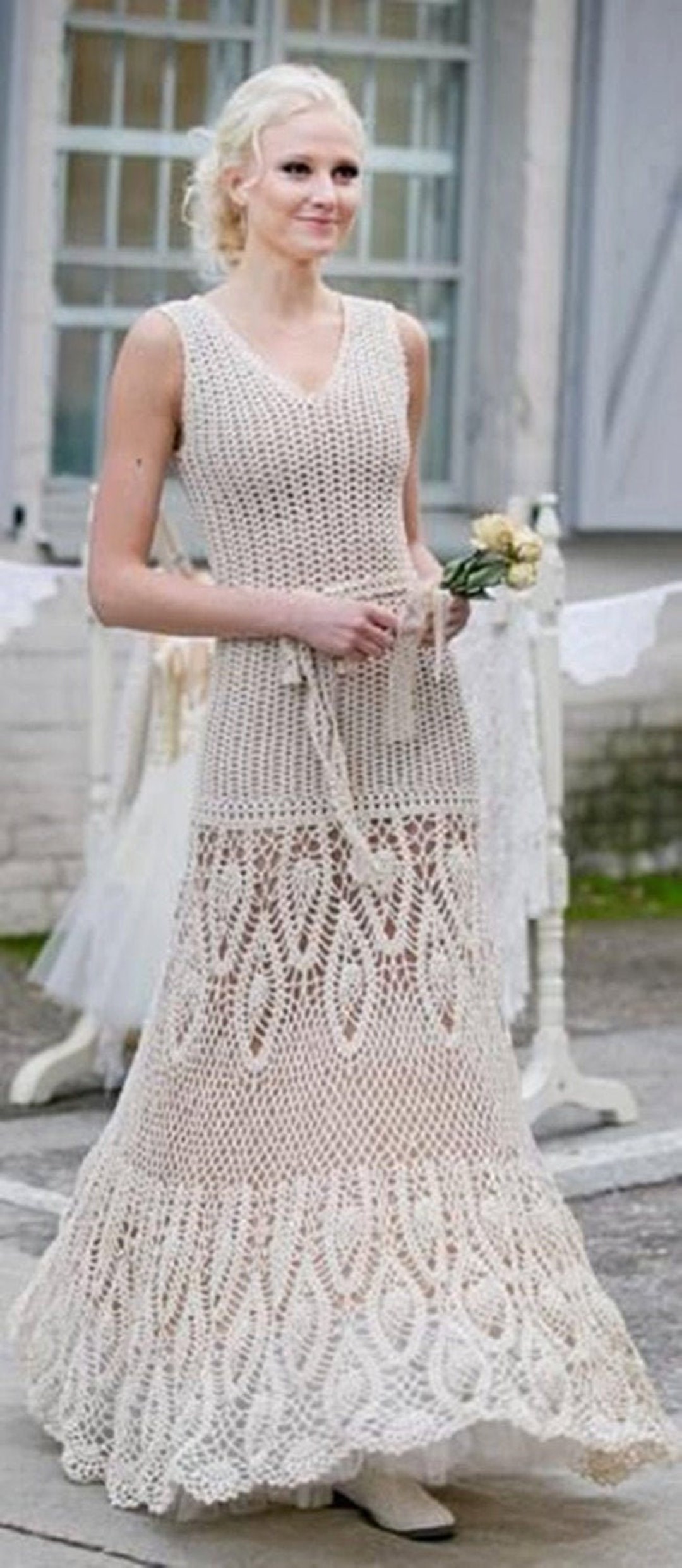 long crochet dress