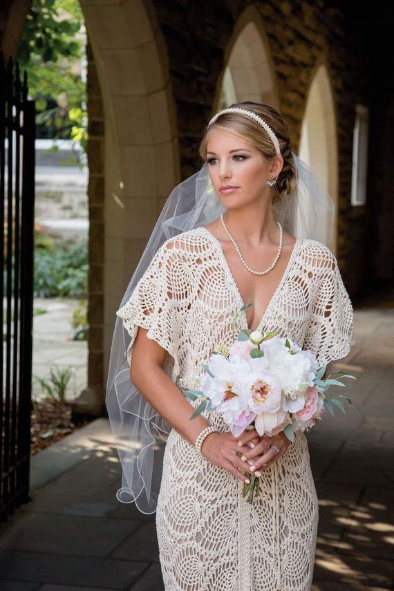 Long White Wedding Dress White Dress Crochet / Custom - Etsy