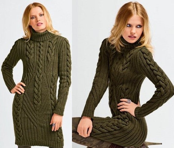 Ladies knitted dress hotsell