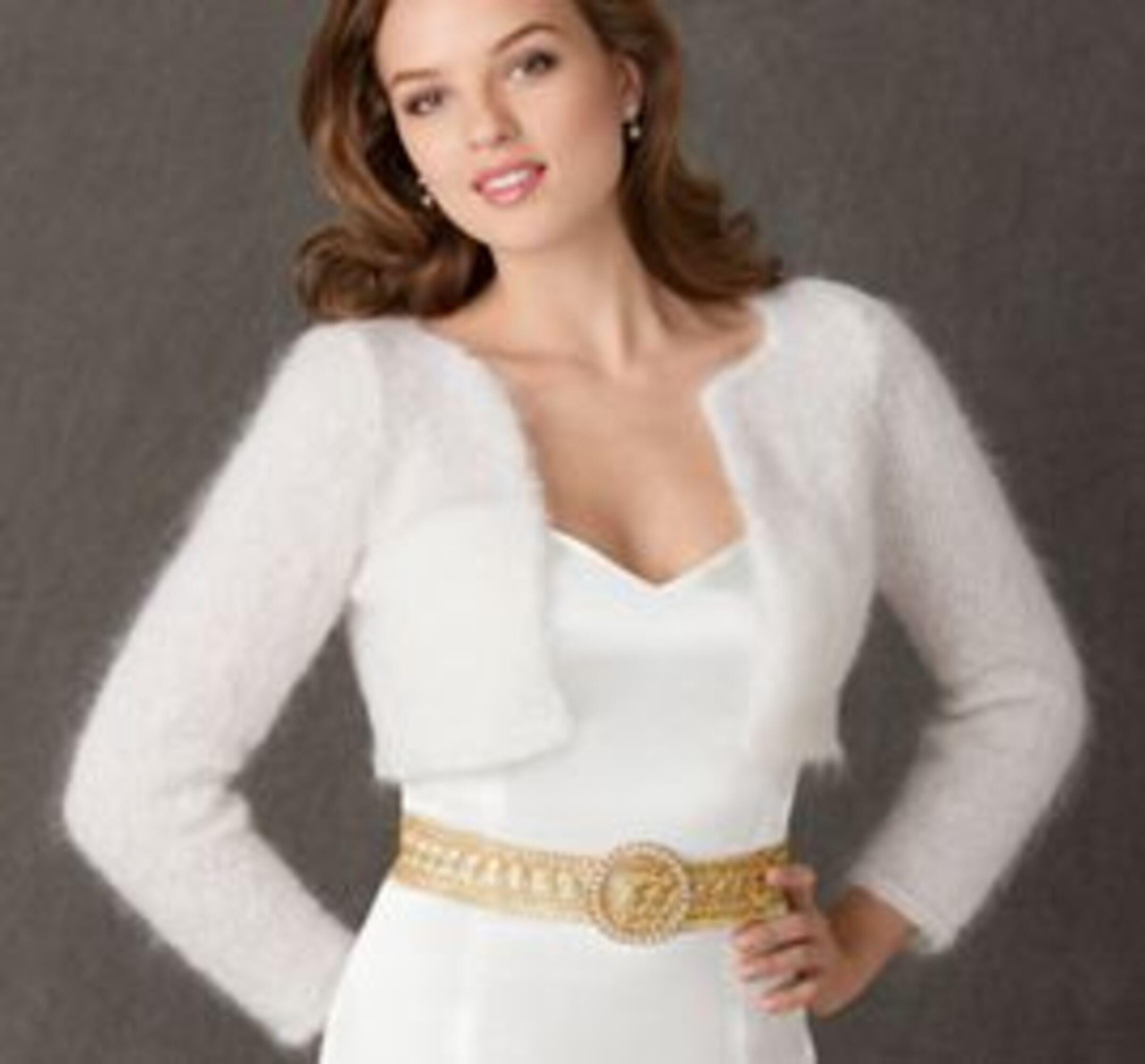 Custom order for a wedding bolero with mohair and silk