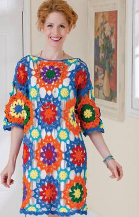 crochet hippie dress