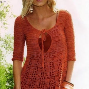 Ladies beach tunic crochet / custom