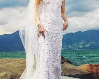 Crochet Maxi Wedding Dress, White Crochet Maxi Dress ,Wedding Maxi Beach Dress ,wedding dress crochet / custom