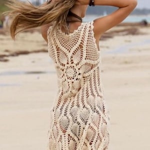 Ladies beach dress crochet / custom