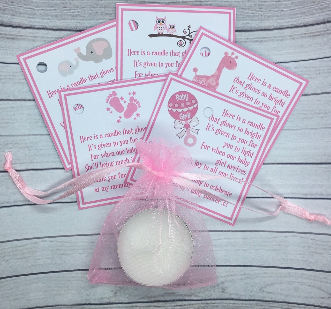 Baby Shower Scented Tealight Candle favours with personalised Etsy