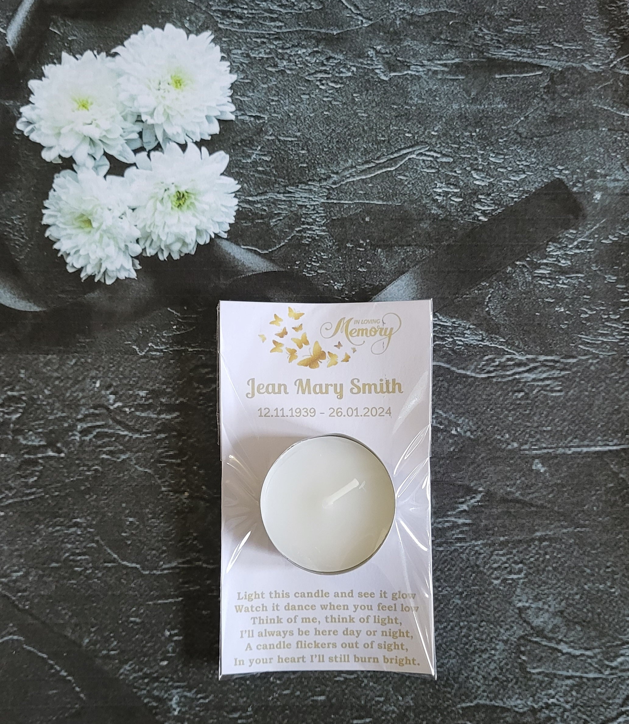 Personalised In Loving Memory Dove Crystal Token By The Lovely Gift Group