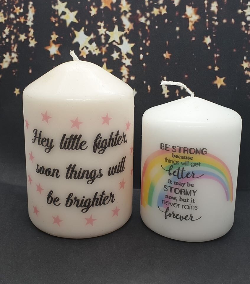 Personalised candle gift inspirational quote. Perfect for Etsy