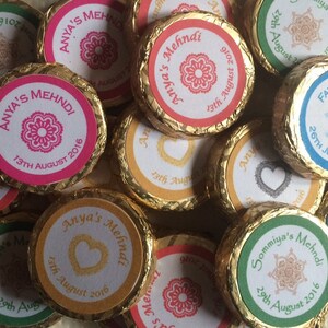 Personalised Chocolate Neapolitan squares Mehndi Brown Banner