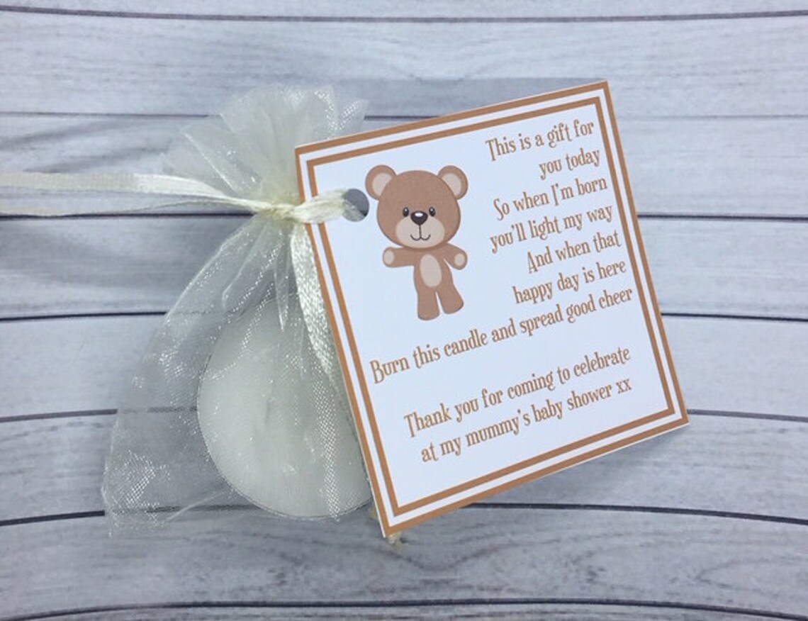 Baby Shower Scented Tealight Candle favours with personalised Etsy