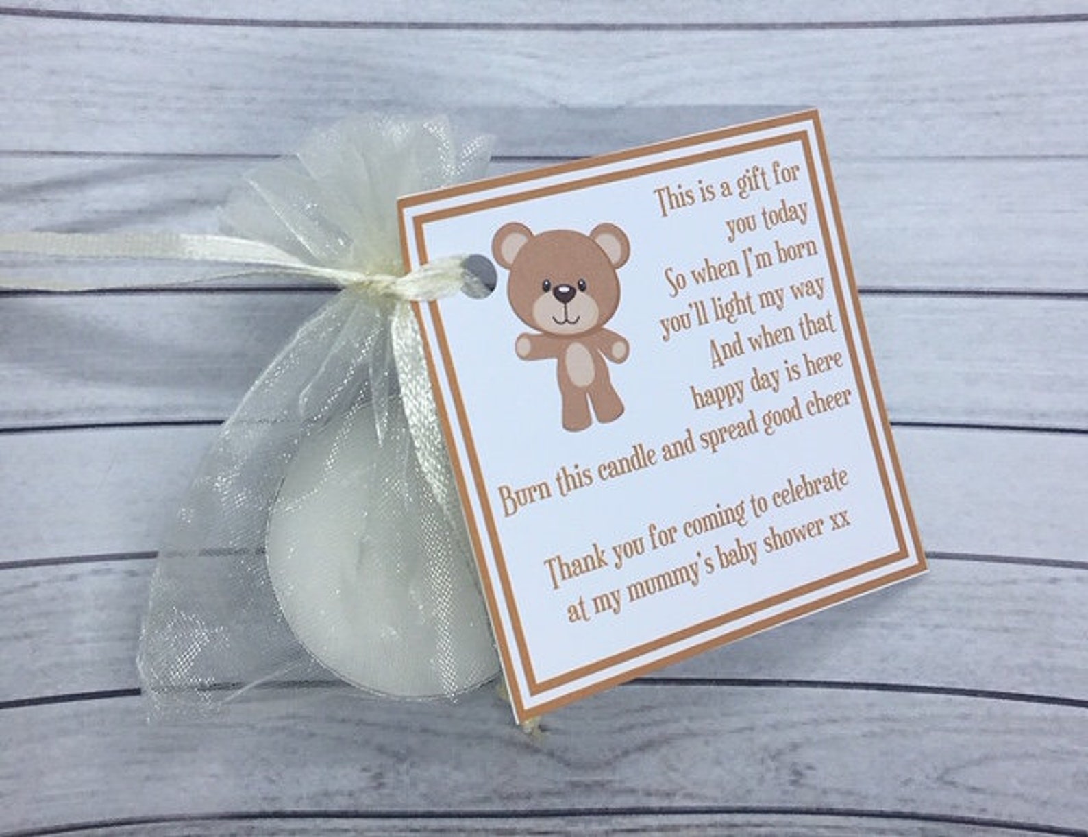 Baby Shower Scented Tealight Candle favours with personalised Etsy