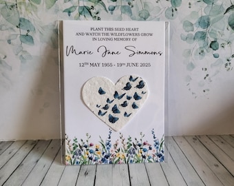 Funeral Seed Paper Favours in Butterfly Design