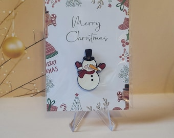 Cute snowman Christmas Enamel Pin Gift
