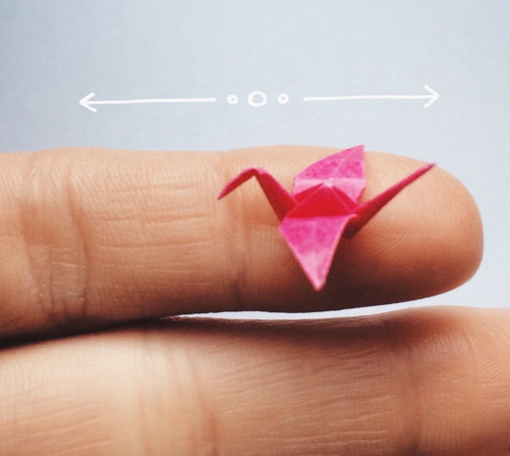Mini Origami Kranich Im Glas