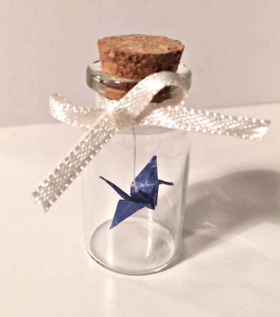 Mini Origami Kranich Im Glas