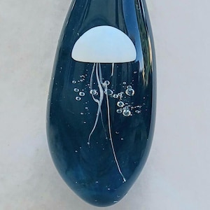 Jellyfish glass pendant / Glass pendant necklace / Jellyfish glass necklace / Gift for him / Gift for her - FREE SHIPPING -