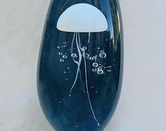 Ciondolo in vetro medusa / Collana con ciondolo in vetro / Collana in vetro medusa / Regalo per lui / Regalo per lei - SPEDIZIONE GRATUITA -
