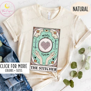 Chemise de carte de tarot The Stitcher, chemise de point de croix, cadeaux pour broder au point de croix E9017