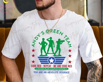 Toy Story-shirt, Andy Davis-shirt, herenshirt groen leger, Hollywood Studios-T-shirt, sweater, hoodie E7069