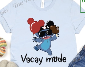 Stitch Lilo And Stitch Vacay Mode Shirt, Disney Family Friends Vacation Trip Hoodie Sweatshirt, Tomorrowland Paradise Garden Park E2065