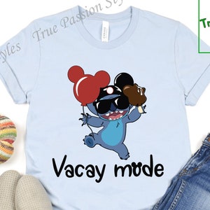 Stitch Lilo And Stitch Vacay Mode Shirt, Disney Family Friends Vacation Trip Hoodie Sweatshirt, Tomorrowland Paradise Garden Park E2065