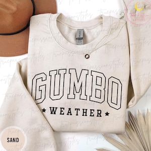 Gumbo vädertröja, Cajun-tröja, julklappar till sydstatskockar, hösttröja S04506