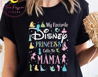 Magical Girl Mama Shirt, Long Sleeve, Sweatshirt - My favorite Princess call me Mama, Happiest Mama on Earth Tee, Mother's Day Gift E2751