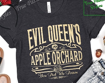 Evil Queen Villains Shirt, Evil Queen's Apple Orchard Snow White, Grimhilde Family Vacation Trip, Fantasyland Disney Villains Ride E2074