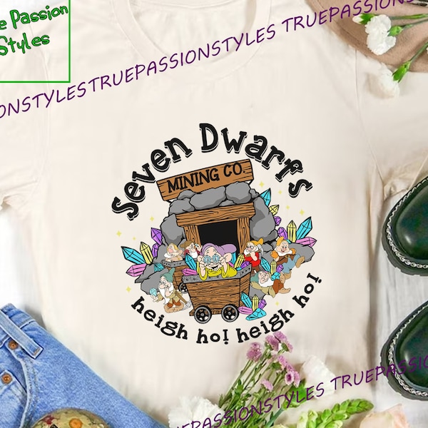 Seven Dwarfs Mining Company Shirt, Long Sleeve, Sweatshirt, Hoodie - Heigh Ho Heigh Ho Shirt, Snow White, Seven Dwarfs Mine Shirt E2591