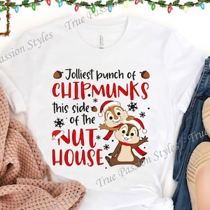 Chip & Dale Christmas Shirt, Christmas Family Vacation T-shirt, Chipmunks Gifts, Snowmen, Snowflake, Double Trouble Xmas E2246
