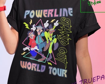 Powerline Stand Out World Tour Shirt, Long Sleeve, Sweatshirt, Hoodie - Powerline Goofy Movie, Max Goofy Tee, Inspired World Tour E2395