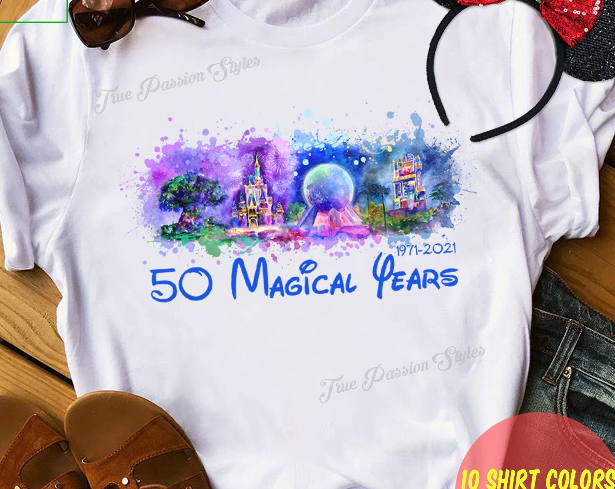 50. Jahrestag Walt Disney World 1971-2021 Jubilum Feier T-Shirt 50. Jahrestag Walt Disney World 1971-2021 Jubilum Feier T-Shirt