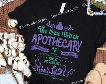 Ursula Halloween Shirt, Little Mermaid T-shirt, Villain The Sea Witch Apothecary Tee E2255