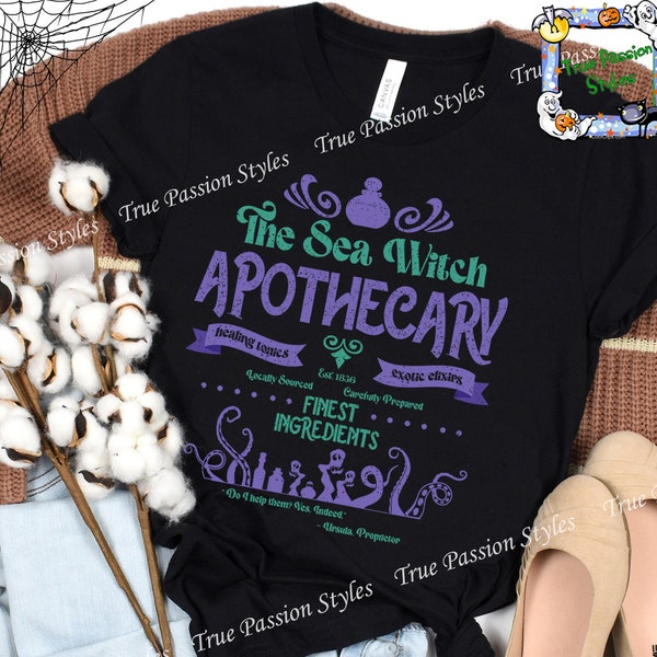 Ursula Halloween Shirt, Little Mermaid Tee, Disney Villain The Sea Witch Apothecary Shirt, Family Matching Tee, Poor Unfortunate Souls E2255