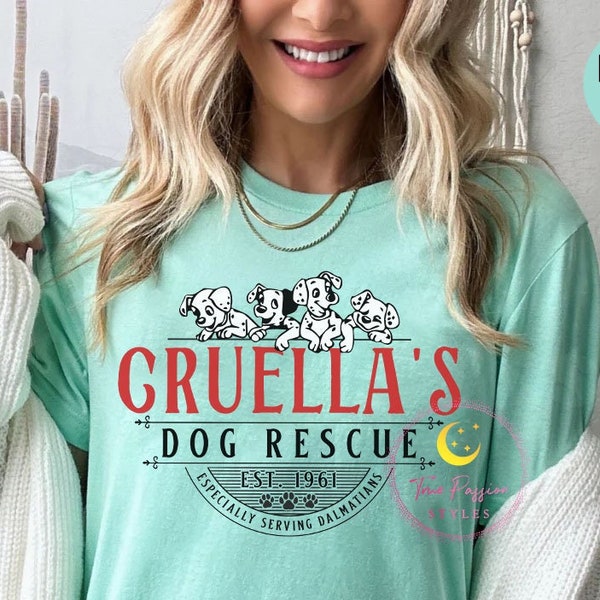 Cruella's Dog Rescue T-shirt, Sweatshirt, Hoodie, Toddler Shirt E2794