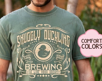 Comfort Colors Snuggly Duckling Shirt, Vintage Snuggly Duckling Brewing Tangled Inspired T-shirt, Tangled Movie Tee E2403