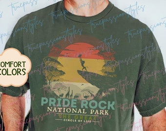 Comfort Colors® Pride Rock Nationalpark Shirt, Der König der Löwen Shirt, Simba Hakuna Matata Shirt, Lion Rafiki Shirt, Animal Kingdom T-Shirt E2522