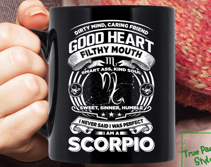 Taza de Escorpio, Escorpio zodiaco taza, Escorpio astrología taza, regalo de cumpleaños de la astrología Escorpio, Escorpio horoscopo, Escorpio café taza, TP5007M