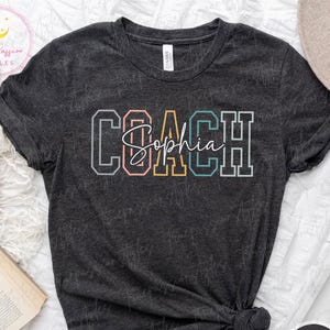 Personalisiertes Coach Shirt, Benutzerdefiniertes Coach Tshirt, Coach Spieltag Shirt, Coach Name Shirt, Cheer Coach Tee, Coaches S04133