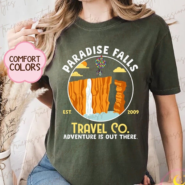 Comfort Colors Paradise Falls Travel Co. Shirt, Adventure Is Out There T-shirt, Up Inspired Tee E2322