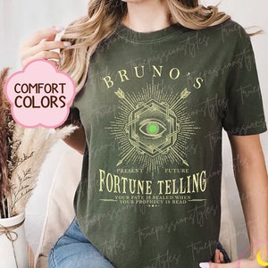Camicia Comfort Colors Bruno Encanto, Madrigal Family Casita Future Fortune Telling Tee, Paradise Gardens Park EPCOT T-shirt E2125