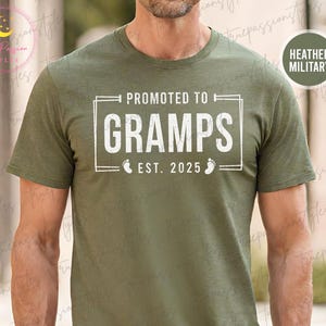 Custom Gramps Shirt, Promoted To Gramps Est Shirt, Cool Gramps Tshirt, Fathers Day Gift For Gramps, New Grandpa Gramps Gift S03225