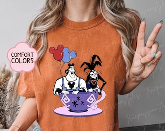 Comfort Colors Kronk and Yzma Tea Cup Shirt, Kronk and Yzma Tee