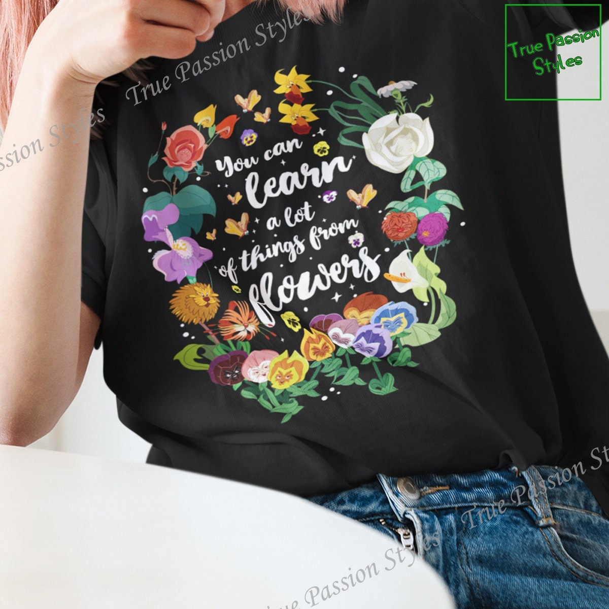 Alice in Wonderland Floral Wildflowers Shirt, You Can Learn A Lot