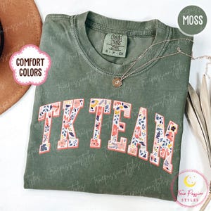 Comfort Colors® Floral Transitional Kindergarten Teacher Shirt, TK Shirt, TK Teacher Tshirt, TK Crew Team, Tk Teacher Appreciation S03892