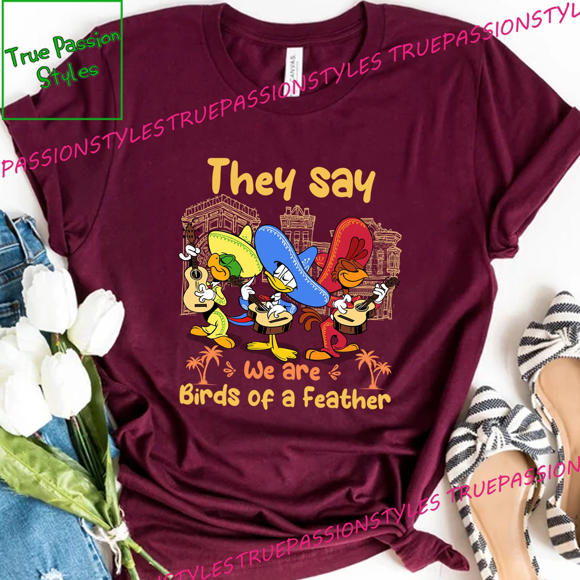 The Three Caballeros Shirt, Manica Lunga, Felpa, Felpa con Cappuccio - Mexico Pavilion, Gran Fiesta Tour, We Sing and We Samba 3 Caballeros E2605